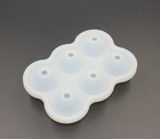 Large Ice Cube Maker Silicone Mold 6 Cell Big Sphere Ice Ball Tray Whiskey Wine Cocktail Party Bar Accessories Kitchen Gadgets